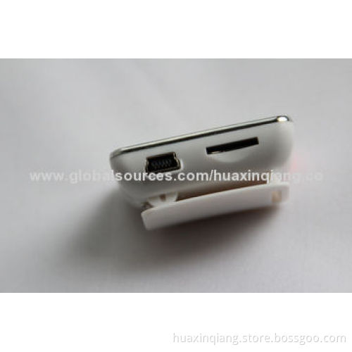 Portable MP3 Player, External Memory Card, Made of ABS, Silkscreen Logo